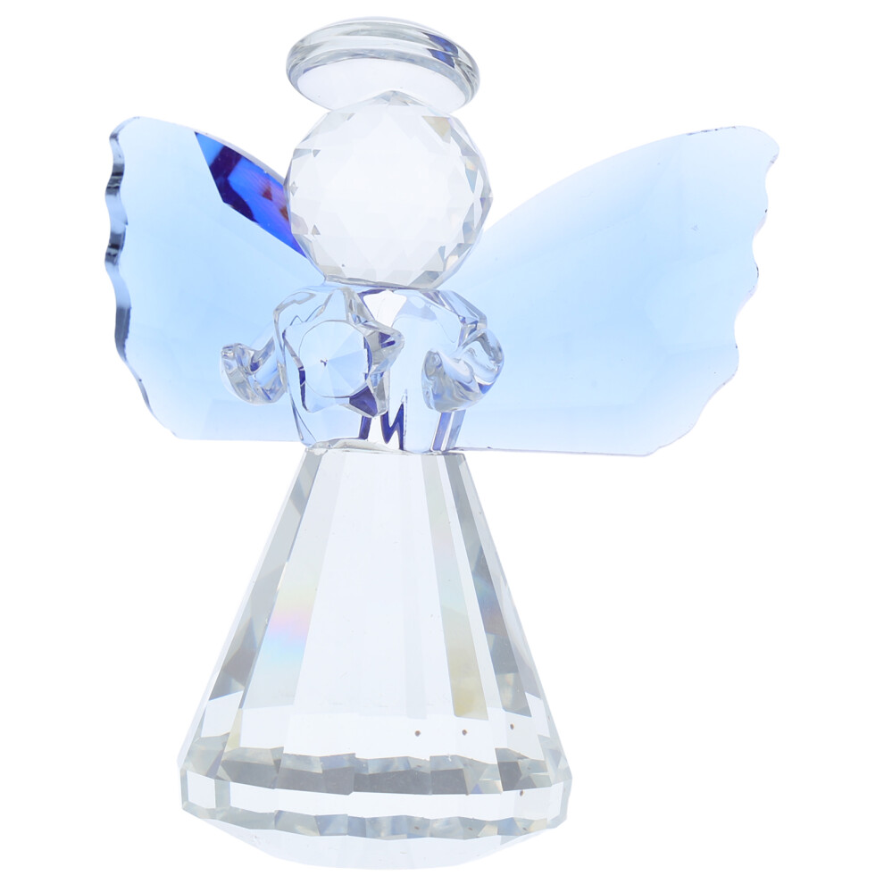 Ohphcall Glass Angel Ornament Compact Statue Adorable Figurine