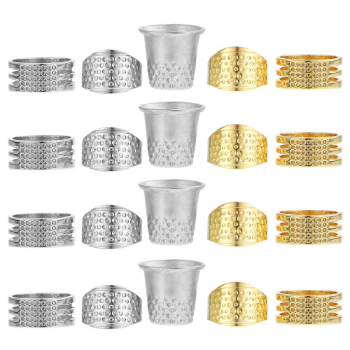 Masteelf  20 Pcs Wedding Sewing Thimble Finger Protector Supplies