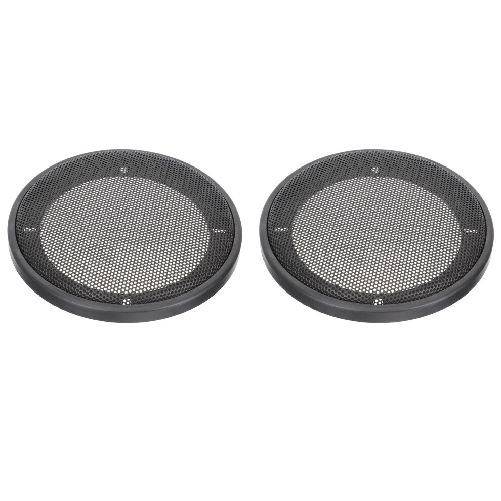 2Pcs Speaker Protector Covers Plastic Iron For Car Audio Black 3171277170806