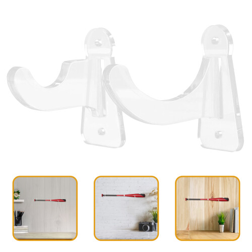 Acrylic Bat Holder Wall Mounted Transparent Storage For Home 1
