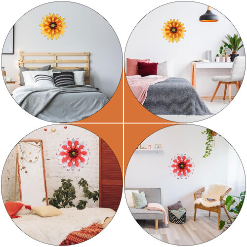 Raindrops Home Wall Decor Iron Flower Wall Decoration 2pcs 1