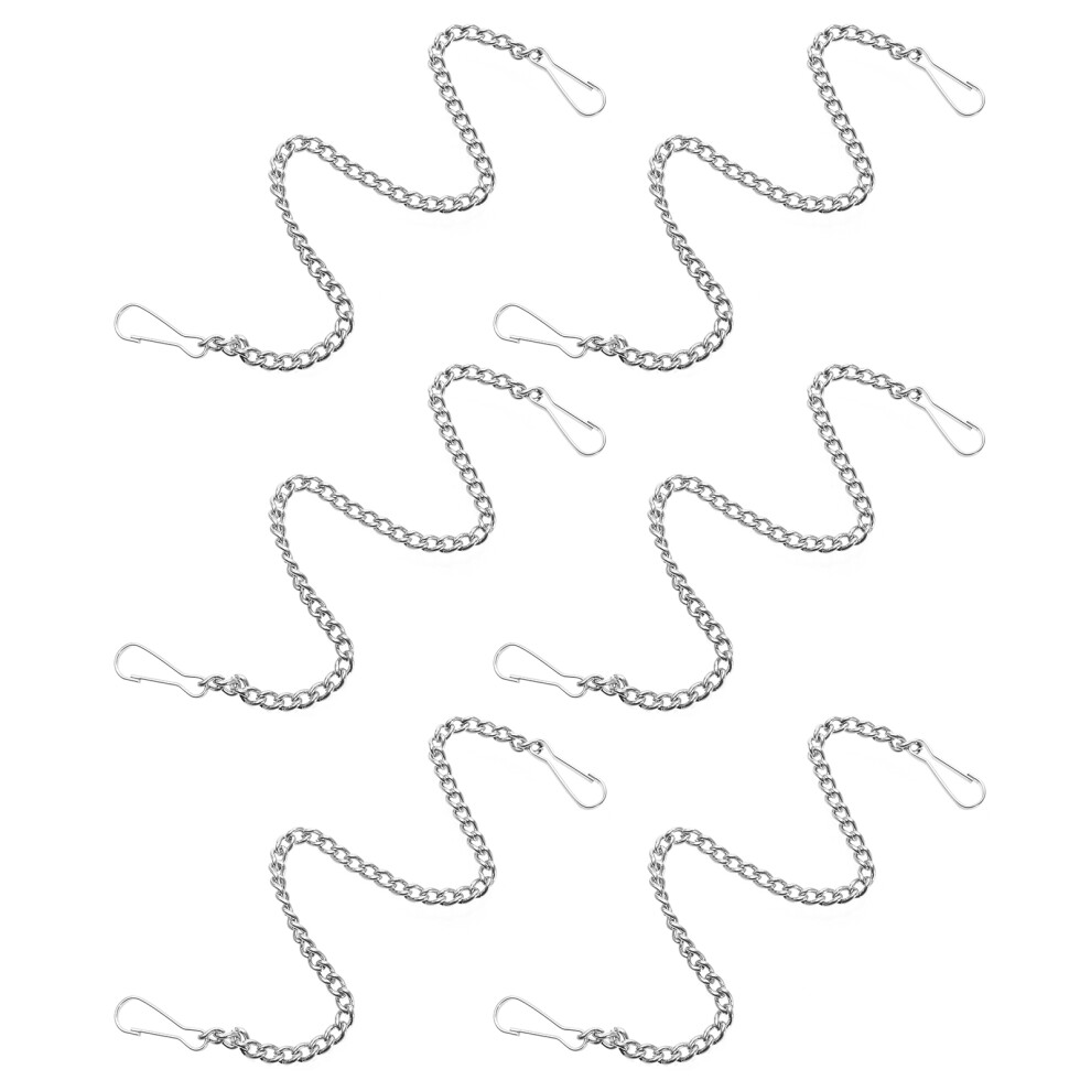 Toilet Chain Pull Handle Toilet Flapper Chain Silver 6Pcs 3171277193508