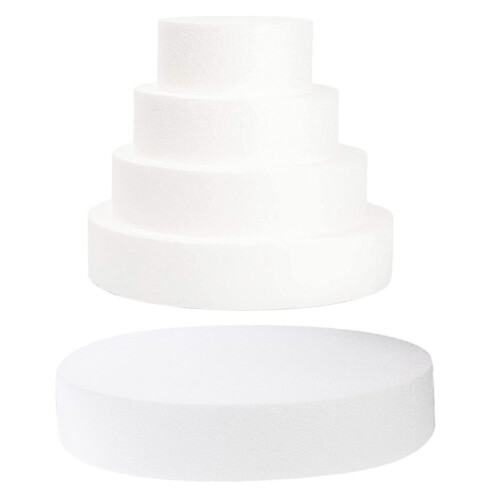Cake Foams Model Cake Model White Plastic 5pcs 2