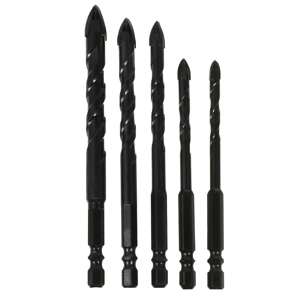 Masonry Drill Bit Set Accurate Drilling Black 5pcs-image-OPC-PK8SP58-NEW