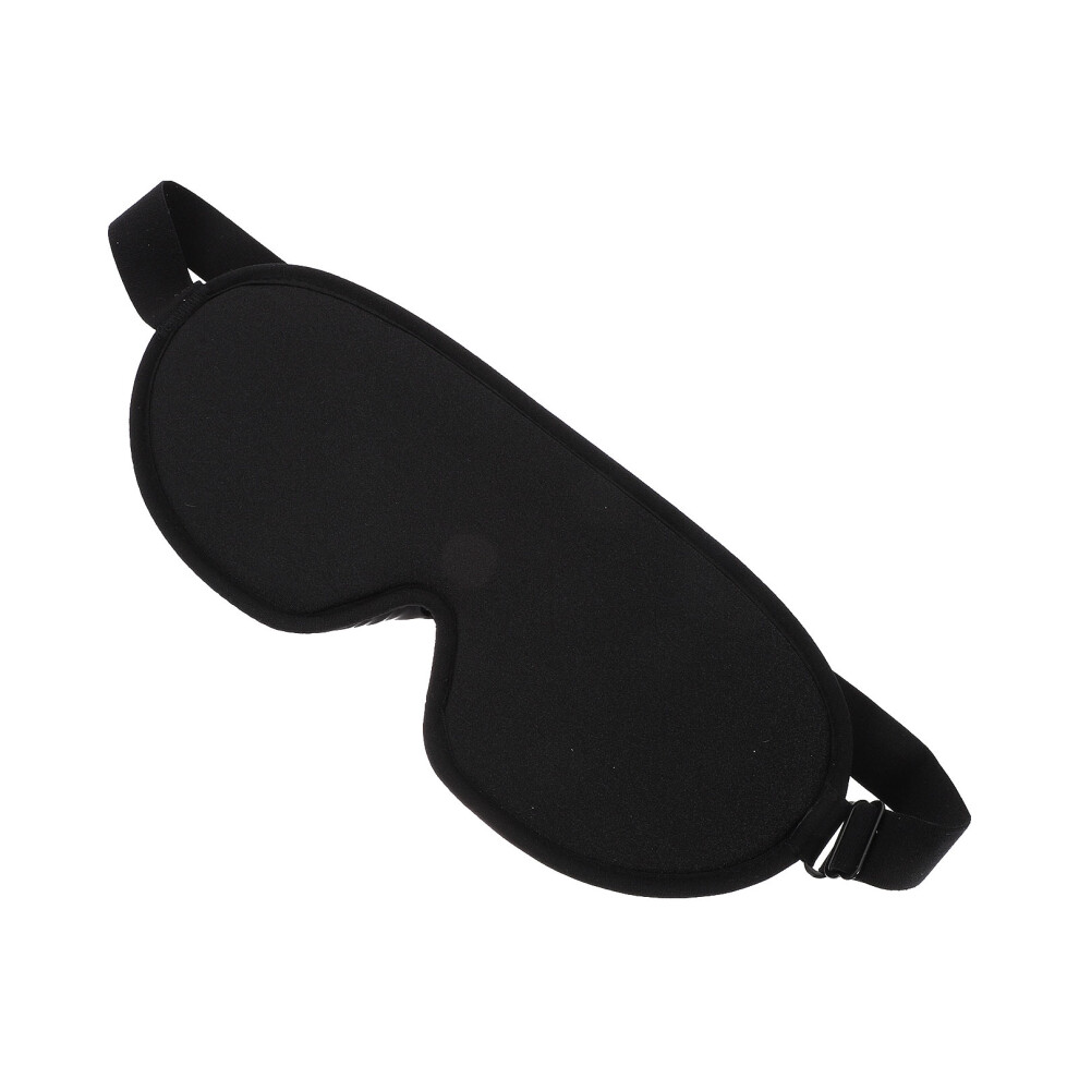 Vaguelly Black 1Pc Soft 3D Sleeping Eye Mask Sleep Blindfold With Ice Silk