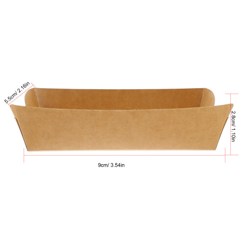 Frying Food Boxes Brown 100pack Boat Shape 1
