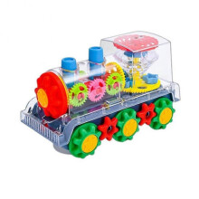 Light Up Transparent Gear Car Toy with LED Light Music Early Educational Toys