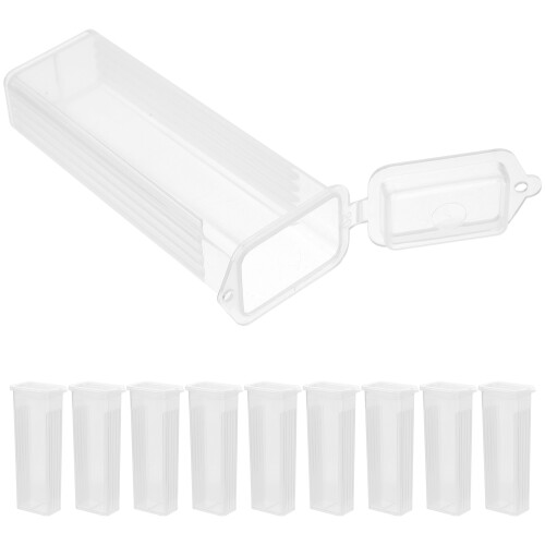 10 Pcs Slide Cases 5 Slides Pathological Boxes Opening For Supplies