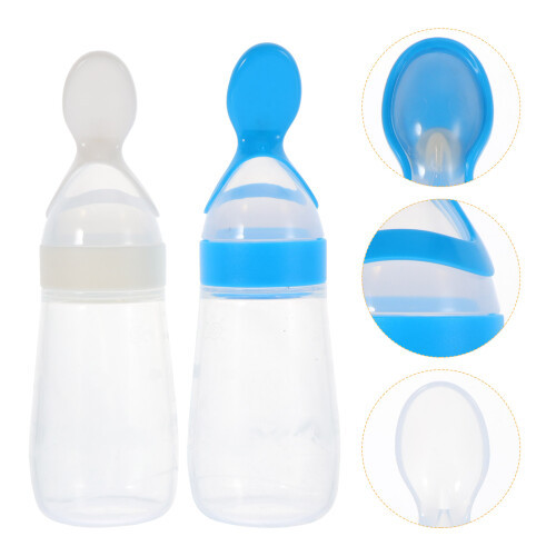 Silicone Rice Feeders Feeding Reduce Spillage Home Use 2pcs 2