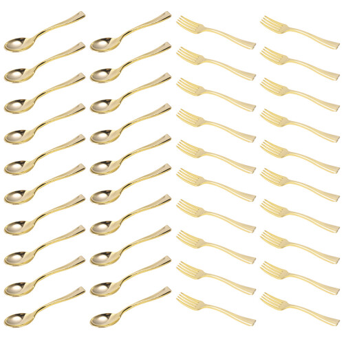 Golden And Spoons For Wedding 48pcs