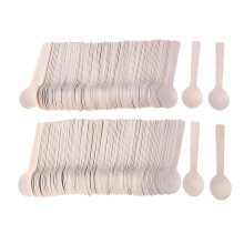 Party Dessert Spoons Wooden Beige 200pcs For General Users
