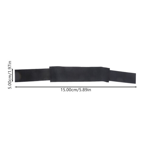 Mens Shin Guards Replacement Straps Black Polyester 2pcs 1