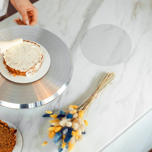 Transparent Acrylic Cake Drum 1pcs 7.9in Round 2