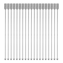 Gymnture 40pcs Collar Round Balls Bar Shirt Tie Pin Brooch Silver