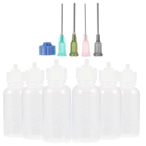 1 set reusable applicator bottles with needle tips portable