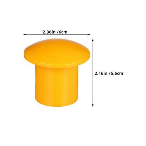Rebar Covers Plastic Mushroom Design Yellow 40pcs 1