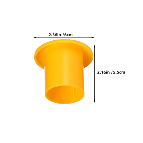 Rebar Covers Plastic Mushroom Design Yellow 40pcs 2
