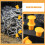 Rebar Covers Plastic Mushroom Design Yellow 40pcs 9