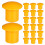 Rebar Covers Plastic Mushroom Design Yellow 40pcs 10