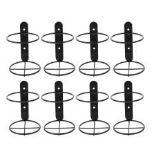 Worgeous 8 Pcs Vertical Wall Mounted Wine Rack 13.50x9.50x9.50cm Black