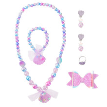 6pcs/ Set Kids Decorative Bracelet Necklace Set Children Raring Finger