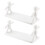 2Pcs Small White Floating Storage Shelves for Wall Decor Bathroom 1