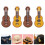 Nylon Ukulele Brooch Assorted Color 4pcs 6.8x1.2in 3