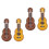Nylon Ukulele Brooch Assorted Color 4pcs 6.8x1.2in 5