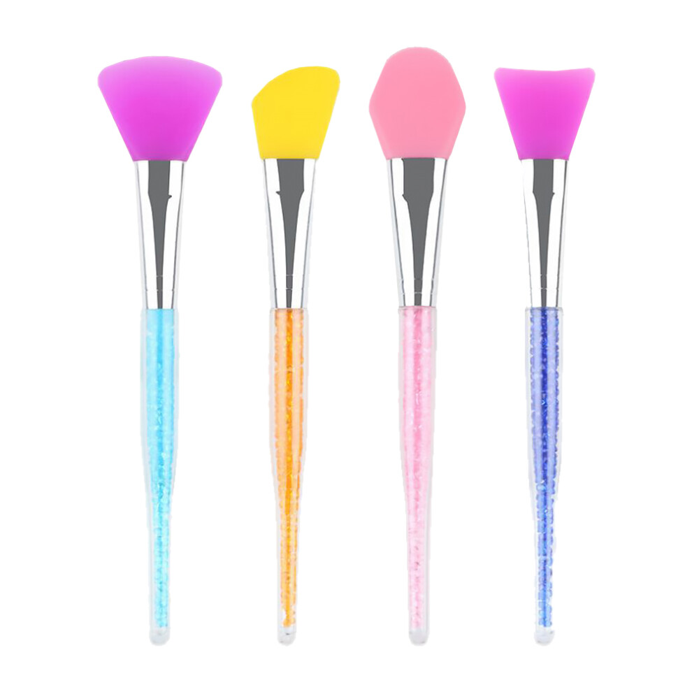 Solustre 4Pcs Silicone Face Mask Applicator Brush Set For Facial Skin Care