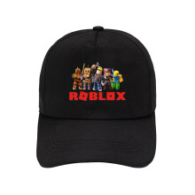 (Black 2)Roblox patroon bedrukte pet baseballhoed outdoor zonbescherming fashion cadeau