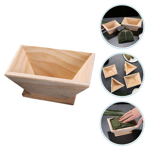 Jinyuann 1pc Wooden Quadrangular Rice Mold For And Rice Pudding Making 2