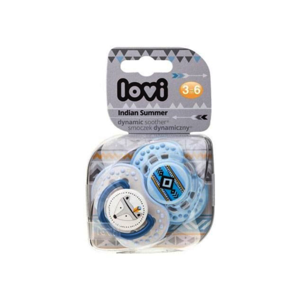 Lovi Dyn Soother Silicone 3-6m 2pcs Indian Summer Boy |Orthodontic & BPA-Free Baby Soother