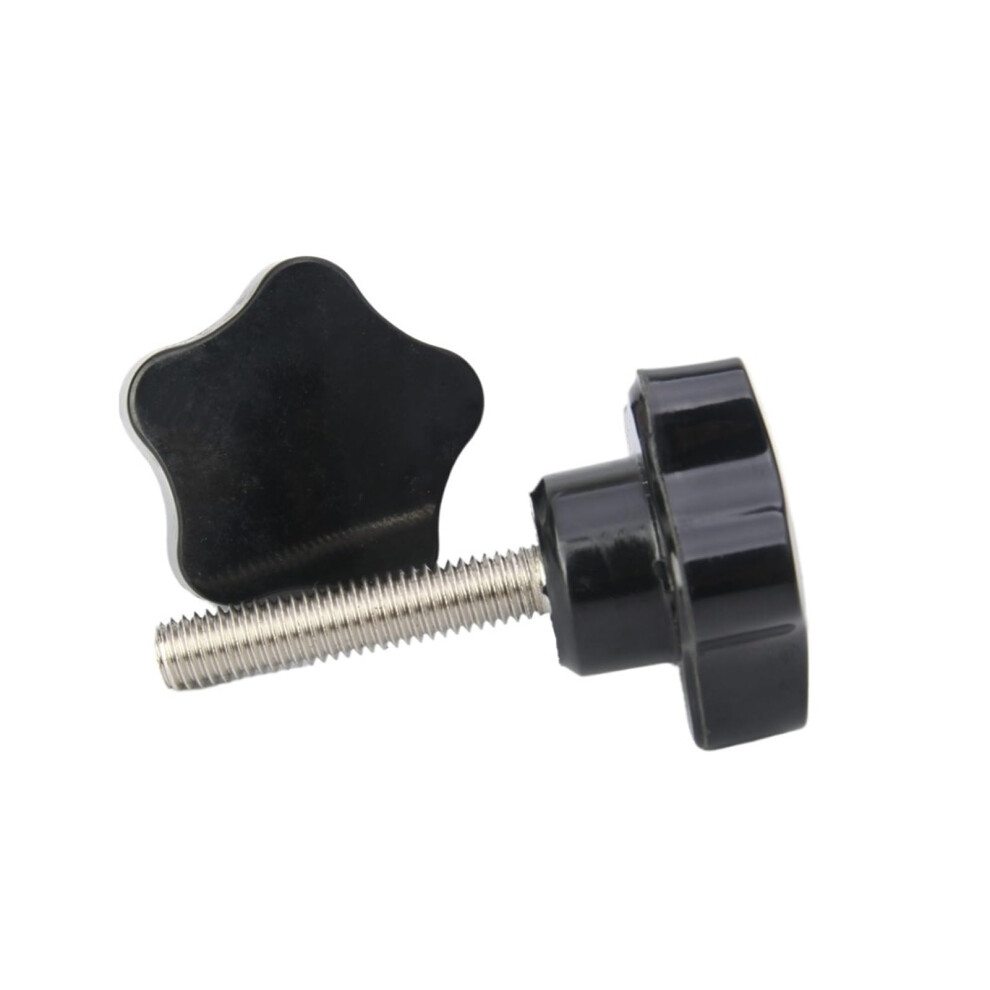 Plum Bakelite Five-Point Star Knob Handle with Pull Rod, M5 Size 25mm x 10mm, 10 Pieces, Model Yk911-b-image-OPC-PK8TBZ8-NEW