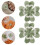 5Pièces Décorations Trèfle En Tissu Vert Pour Textile 6