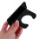Vertical Bat Display Rack Acrylic Black 2pcs 4