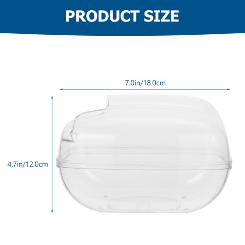 Anti-Splash Bathtub Transparent Small Animal Sand Hamster Container 1