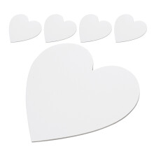 5 Pcs Artist Drawing Board Heart Painting Canvases For White