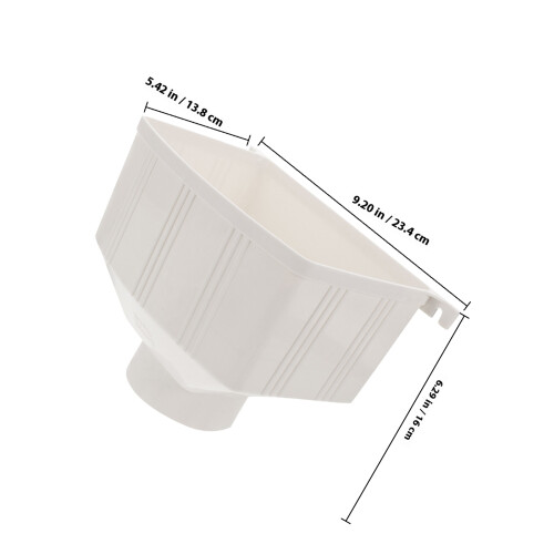 Worgeous House Foundations Rainwater Gutter Connector White Pvc 1pcs 1