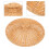 Raindrops 1set Trash Can Lid Round Design For Home Storage In Brown 4