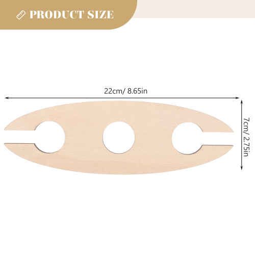 3 Pcs Wooden Rack Stemware Holder Display Shelf Tabletop 2