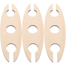 3 Pcs Wooden Rack Stemware Holder Display Shelf Tabletop