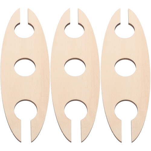 3 Pcs Wooden Rack Stemware Holder Display Shelf Tabletop