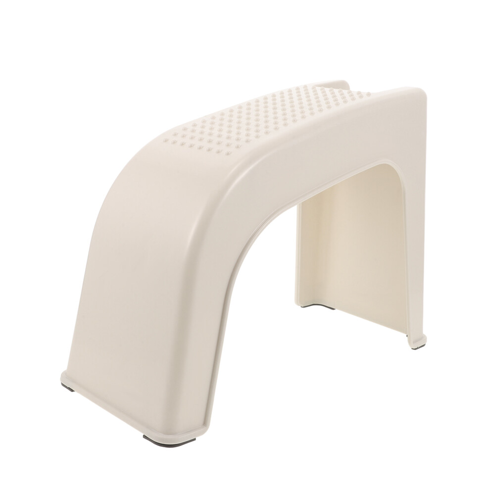 Iplusmile Plastic Foot Rest Stool For Shower Minimalist Design White 1Pack
