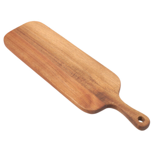 Compact Light Brown Wooden Bread and Serving Cutting Board