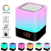 Draagbare Bluetooth-luidspreker - SWONUK - Bluetooth-luidsprekers met FM-radio - 7 lampjes - USB-oplaadbaar