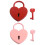 2 Sets Heart Suitcase Padlocks Lovers 5.80x4.50x0.70cm 1