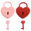 2 Sets Heart Suitcase Padlocks Lovers 5.80x4.50x0.70cm 4