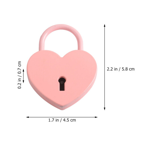 2 Sets Heart Suitcase Padlocks Lovers 5.80x4.50x0.70cm 1
