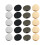 40 Pcs Blank Button Covers Metal Coat Buttons Golden 8