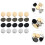 40 Pcs Blank Button Covers Metal Coat Buttons Golden 5